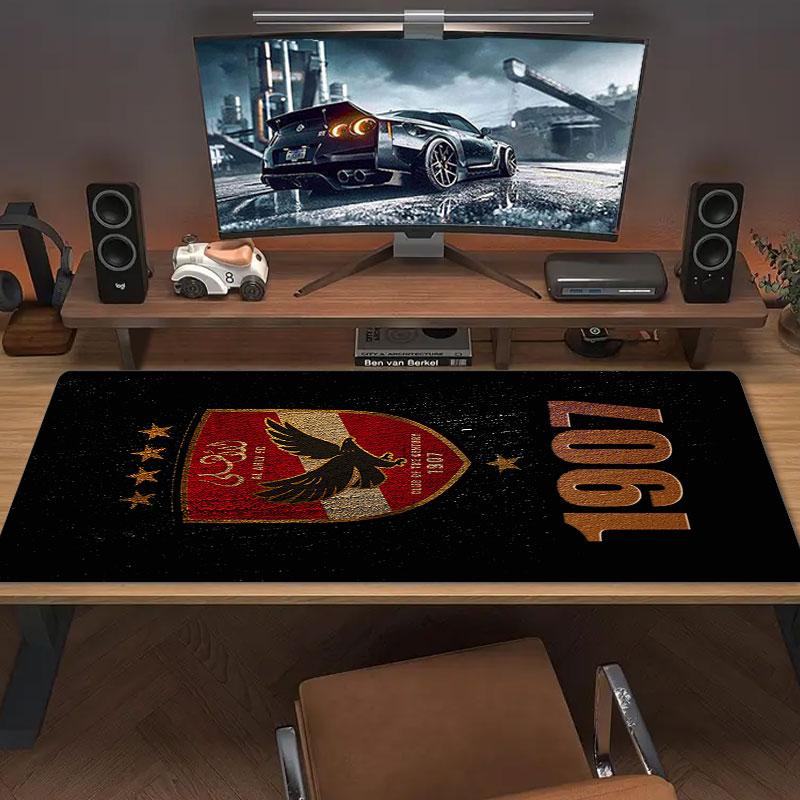 Al Ahly SC Mouse Pad, Large Gaming Desk Mat, Non-slip XXL Mousepad for Laptop & Tablet, Mini PC Playmat with Stitched Edges