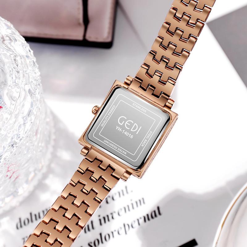 Women'S Fashion Niche Light Luxury Square Gypsy Star Large Dial Waterproof Quartz Alloy Watch