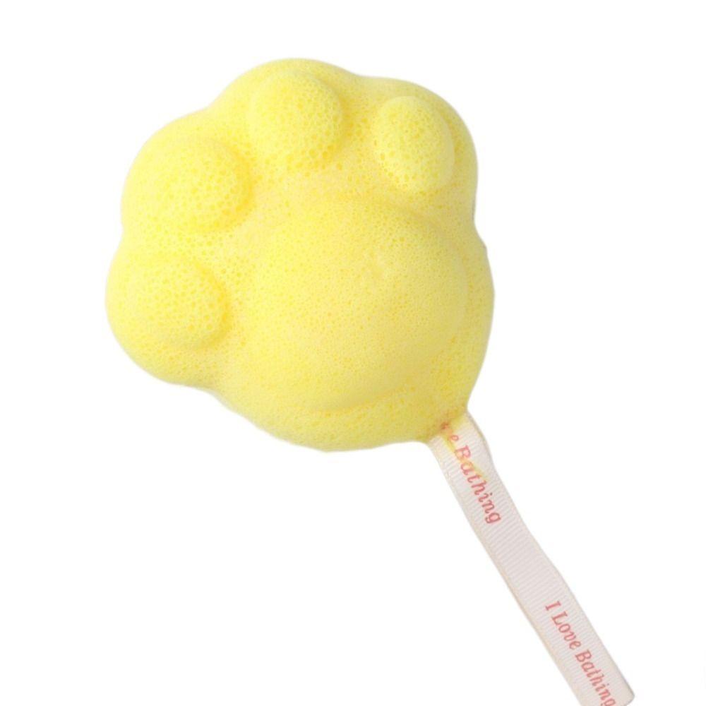 Scrubbing Baby Bath Sponge Soft Cartoon Washes The Earth Cat's Paw Shower Balls  Bath Care