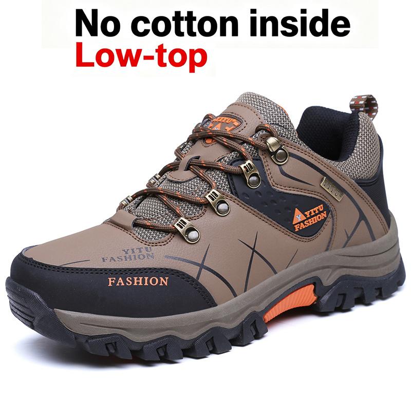  Men Hiking Shoes Waterproof Leather Shoes Climbing & Fishing Shoes New Popular Outdoor Shoes Men High Top Winter Boots