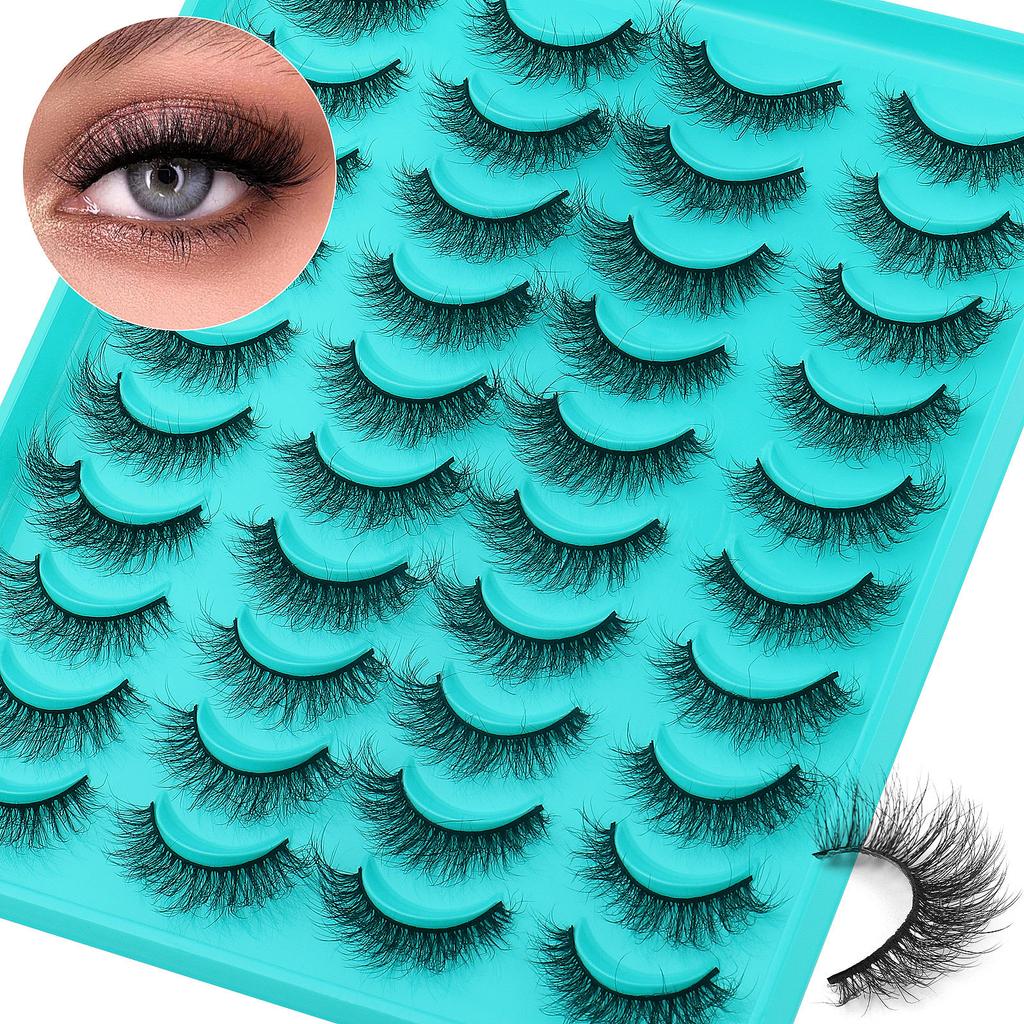 20 Pairs Of Fried False Eyelashes Multi-Layer Dense Cross High Imitation Mink Eyelashes