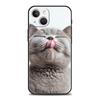 Luxury TPU Soft Phone Case For iPhone 17 Air 16E 16 11 15 14 Pro MAX 12 13 7 8 Plus X XR XS SE 2022 Cover Wearing Flowers Cat