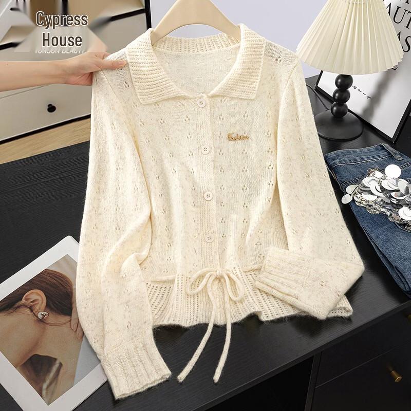Women s Wool Blend Fashion Lapel Knit Cardigan L