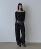 5OML Sleeveless Layered Off-Shoulder Long Sleeve (Black)