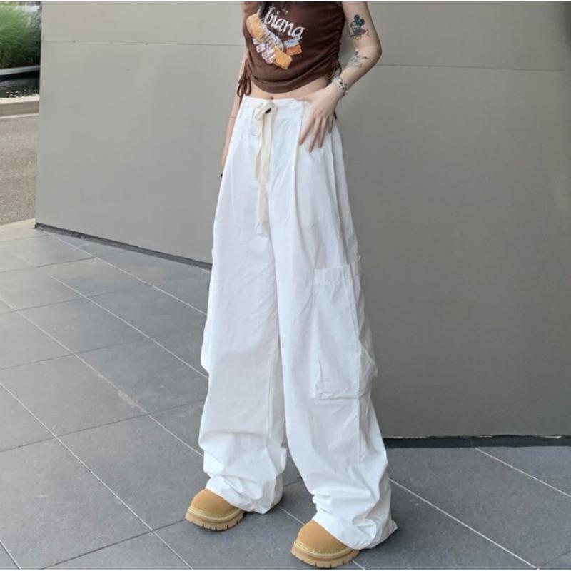 WTEMPO женские широкие брюки уличная Y2K Harajuku повседневные модные прямые брюки — фото 7