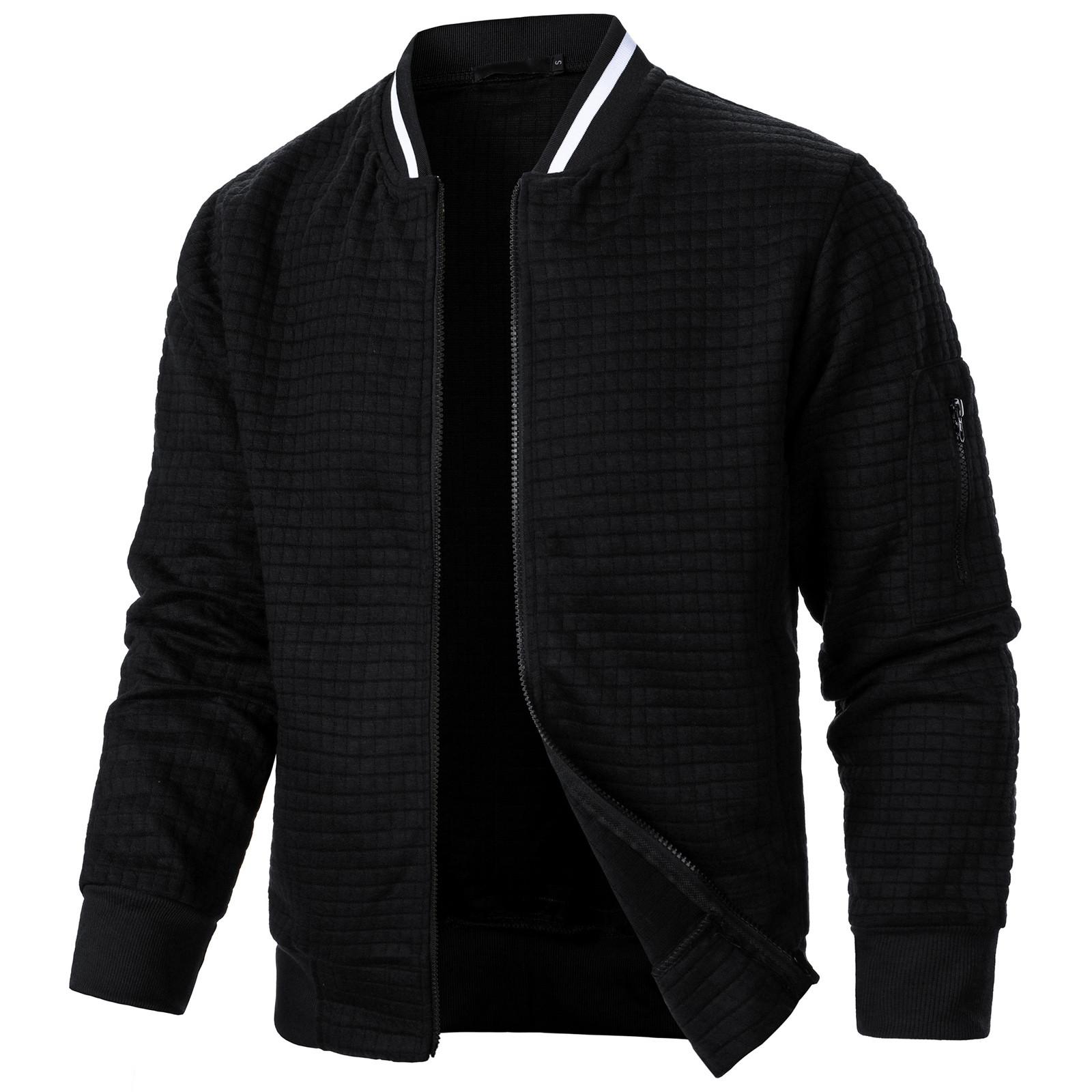 Appreciate Heren Sweatshirt met rits, lange mouwen, modieuze casual trui met rits XXL zwart