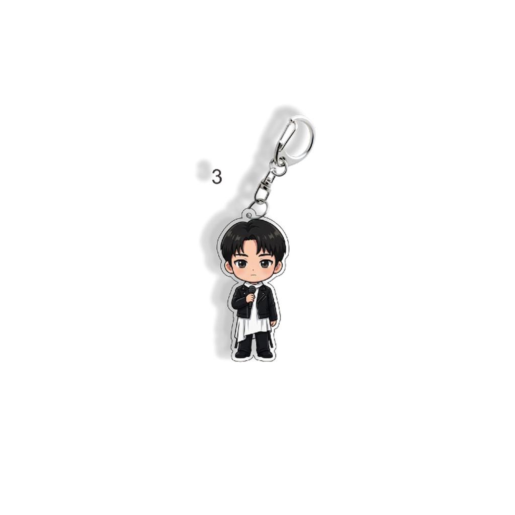 7pcs BTS Keychain, Bangtan Boys Formal Cartoon Figure Keyring, Kpop ARMY Fans Bag Charm,Kpop Idol Bag Pendant