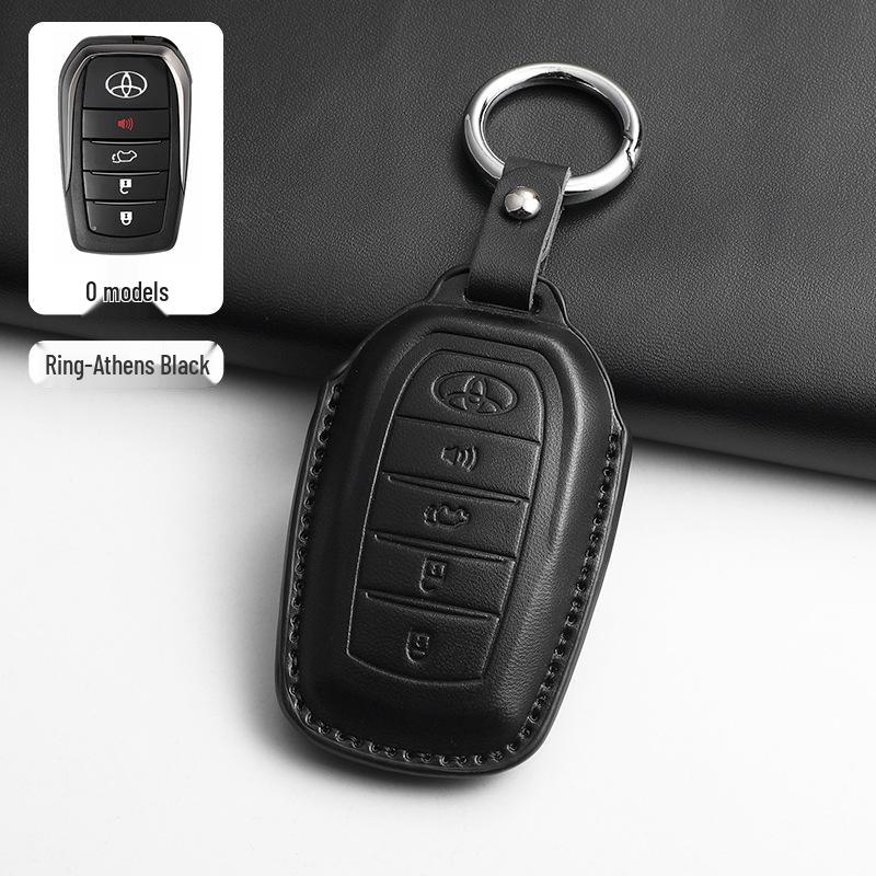 Toyota Tundra/Sequoia US Key Cover - Pink & Black Leather Shell 