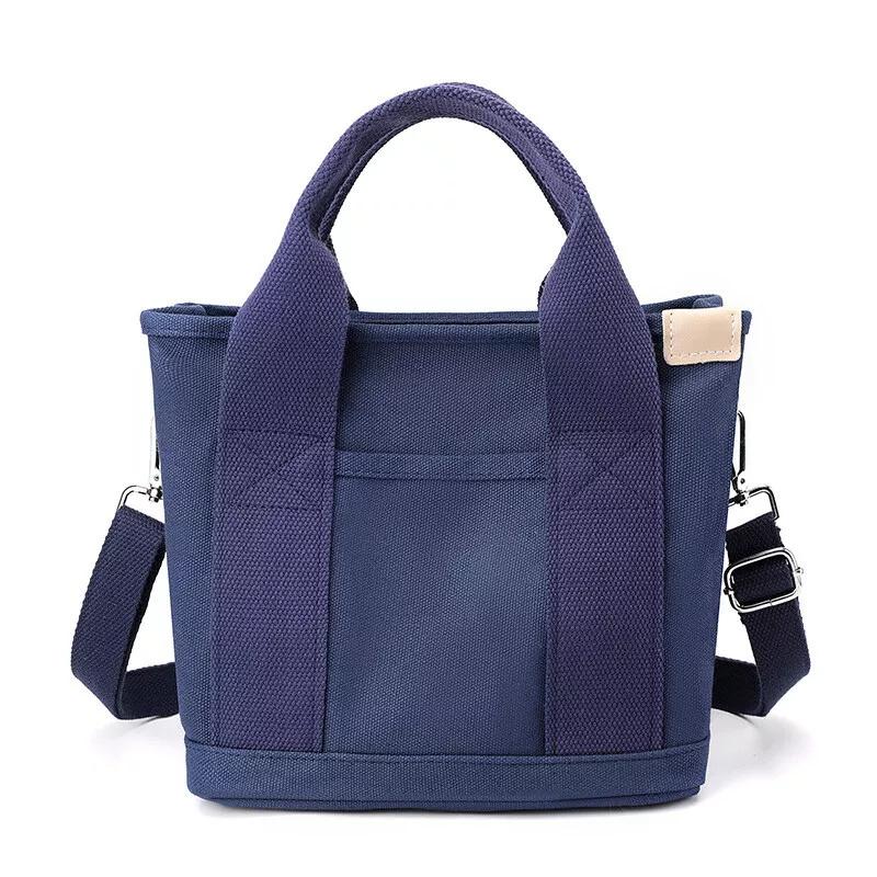 Women Canvas Tote Bag Large Capacity Handbags Shoulder Bags Zip Crossbody Bag