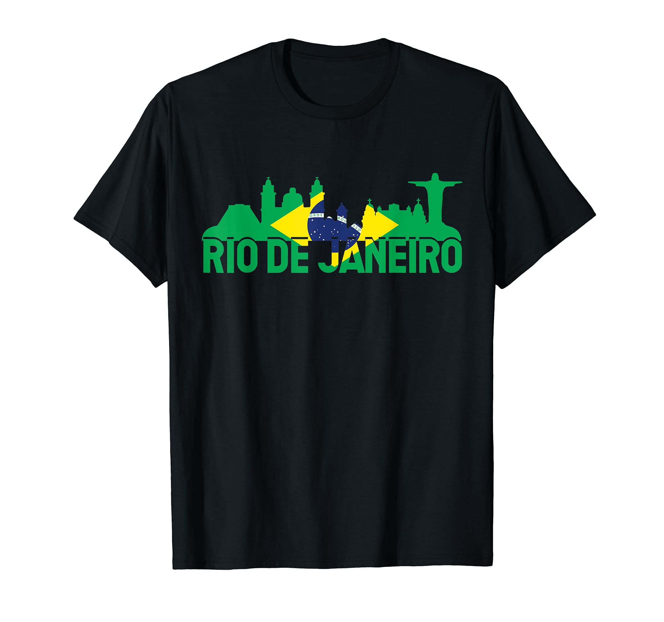 More Design Rio de Janeiro Brazilian Flag Roots Heritage Brasil Brazil TShirt Retro Vintage Men Women Clothing TShirt M