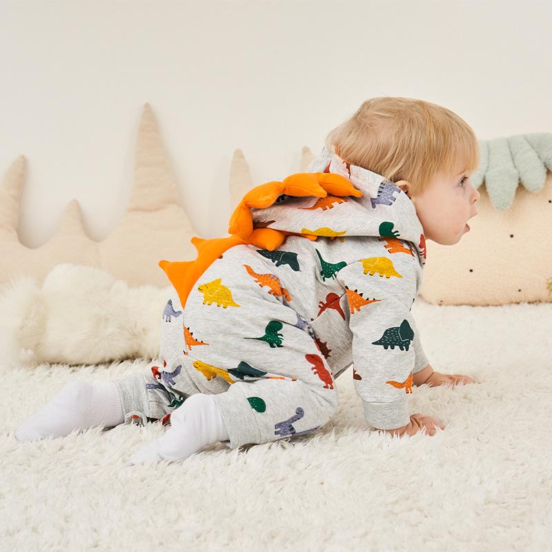 Buy Newborn Baby Sleepwear Cartoon Dinosaur Soft Long Sleeve Bodysuit