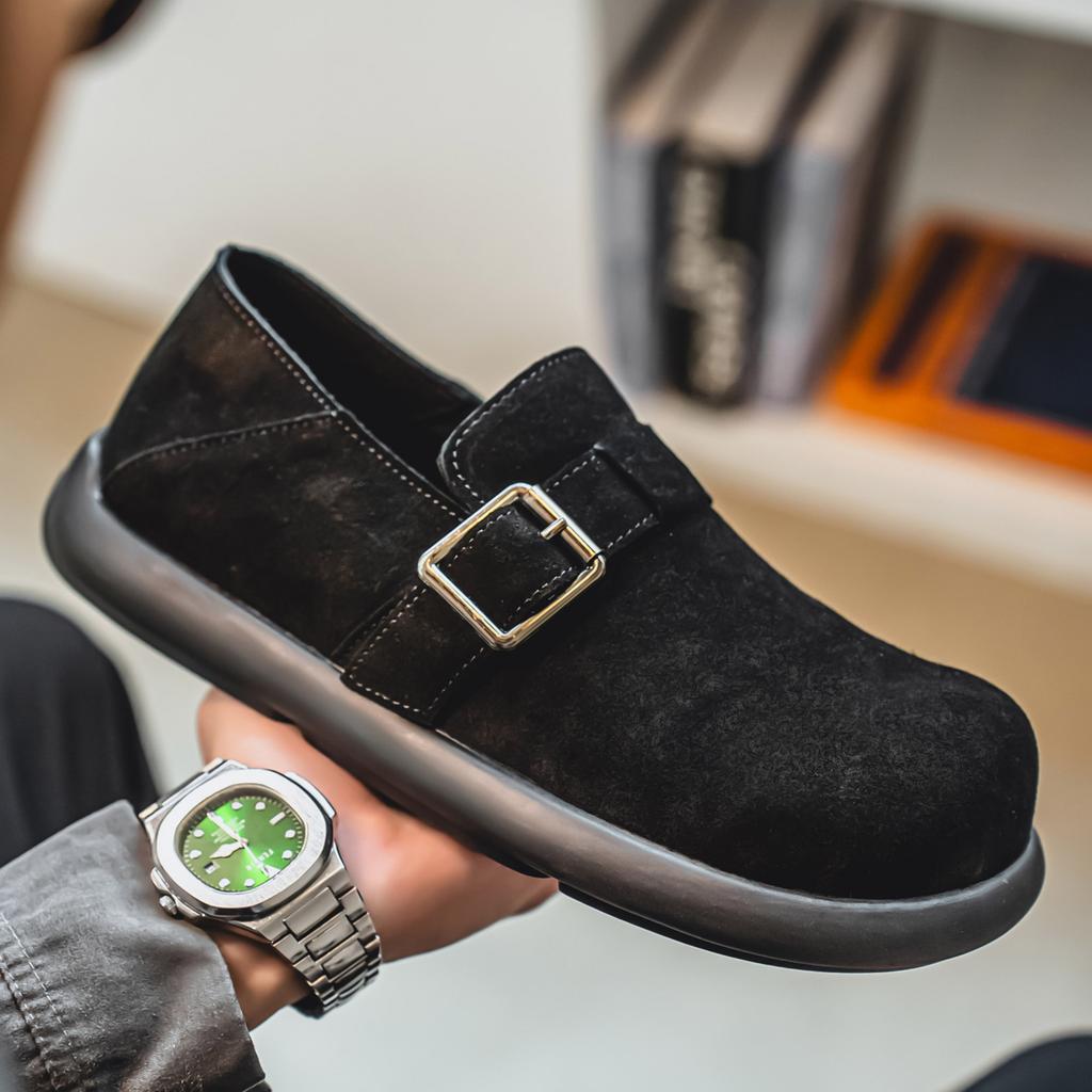 New Men's Shoes Lightweight Comfortable One Step Lazy Shoes Anti Slip Sports Bean Shoes Soft Bottom Wide Toe Men's Casual Shoes