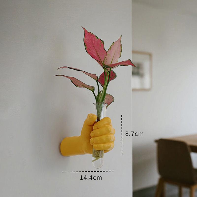 

Modern Geometric Resin Wall Vase Wall Mounted Vase Handmade Decorative Flowers For Room Decoration Vas Art Flower Decoration