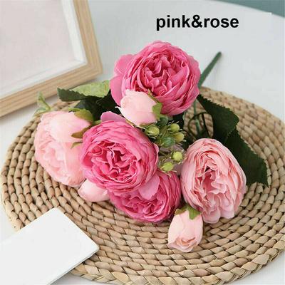 Vogue Artificial Flowers Silk Household Goods Fake Rose Peony Wedding Decoration Decor Home Furnishing