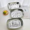 Metal Serving Dish Vintage Tinplate Dinner Plate Stainless Steel Serving Tray Round Seasoning Plates Set For Fruits For Dining