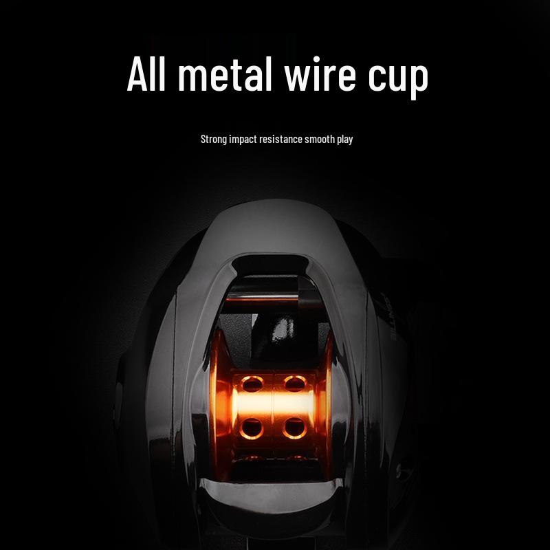 Explosion-Proof Baitcasting Reel: Metal, Versatile Lure Fishing Tackle for Long-Cast and Spinning, Sea Rod Compatible.