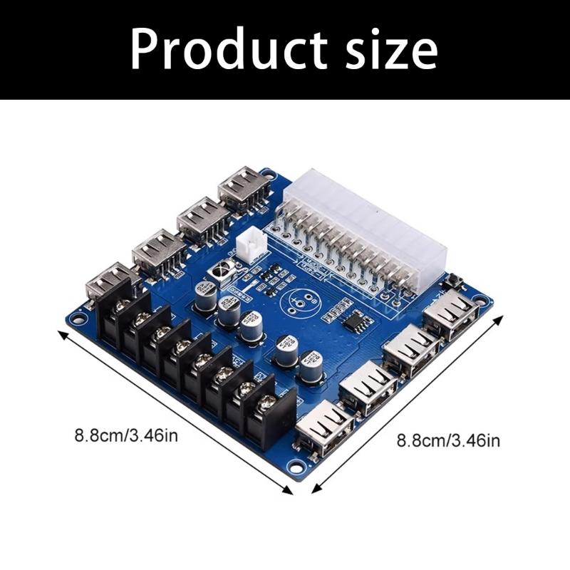 Universal Computer Power Supply Unit 8 USB Charging Specks Practical Computer Power Extension Board for DIY Applications