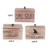 Wooden Household Storage Box Jewelry Box Bathroom Essentials Wooden Cotton