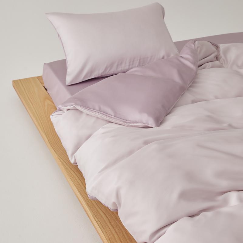 Simple 100% Lyocell Duvet Cover Set with Sheets Solid Soft Skin-friendly Queen Bedding Set King Natural Plant Fibre Quilt Cover