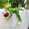 Hanging Flower Pot Edge Frog Decorative Ornaments Resin Hanging Decorative Glass Fish Tank Pendant Miniature Craft