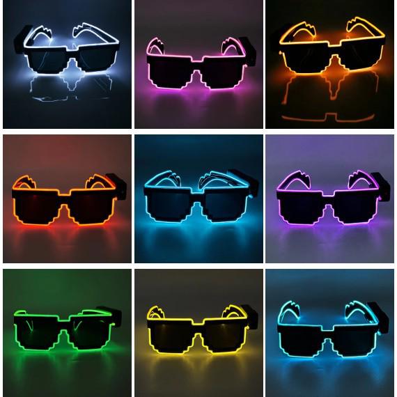 LED Mosaic Party Sunglasses - Cool Night Glow Glasses for Birthdays, Concerts, and Nightclubs