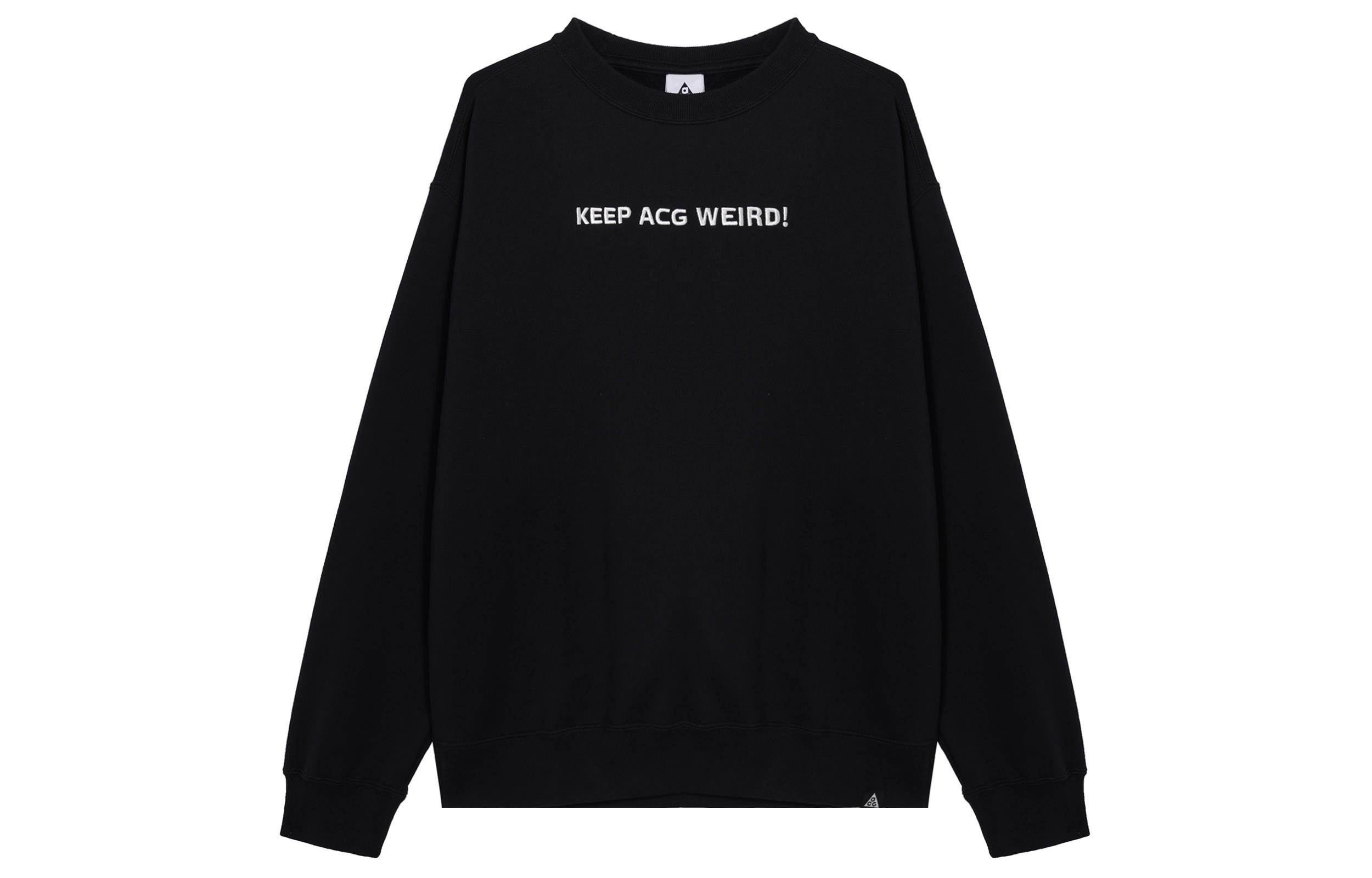 Nike ACG THERMA FIT T Shirts Unisex Black Crew Neck Moderate Straight Fit FD9850-010 L