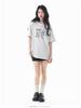 Unisex Summer Trend Cat Print Cotton Tee, Drop Shoulder, Loose Fit