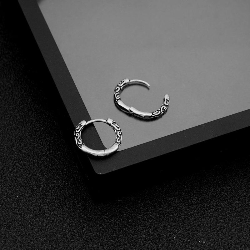 Earrings Vintage Decor Earrings Metal Earrings Personality Ear Pendant Lock Clasp Ear Pendants Hip Hop Danglers Round Earrings