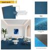 Dark Blue Flame Retardant Nylon Carpet for Conference Rooms & Billiard Halls: Square PVC Wall-to-Wall Mat