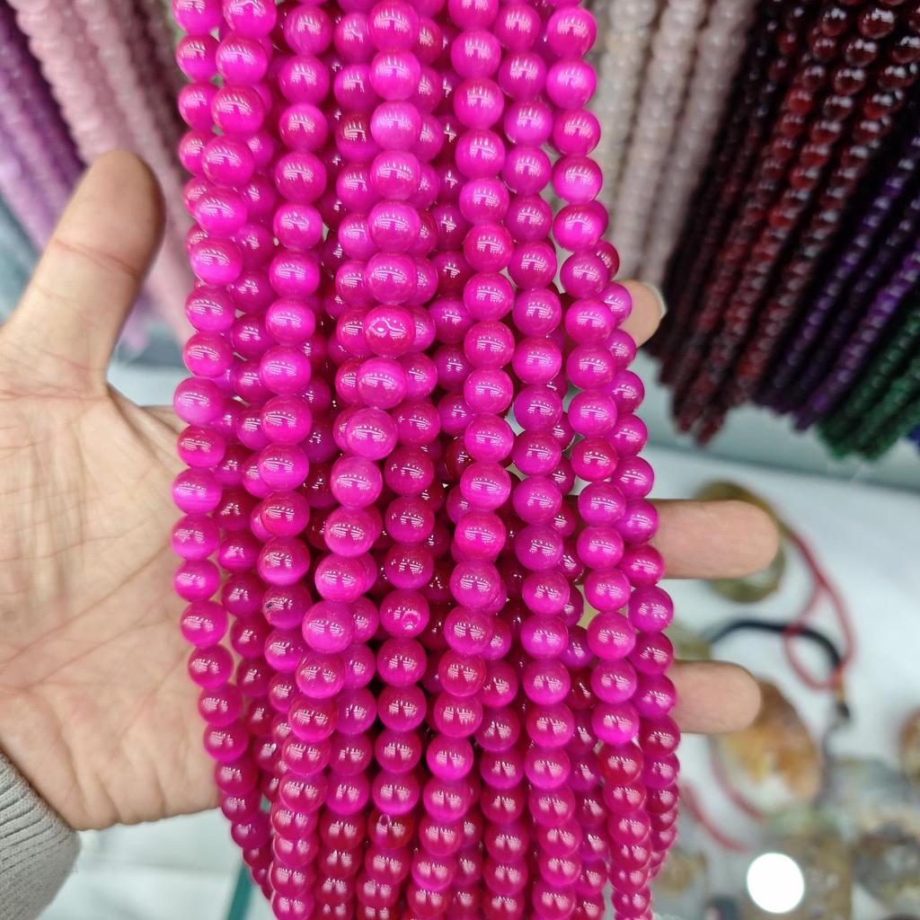 10mm Cat's Eye Stone Beads: Single, Double, Triple Color Options for DIY Jewelry Accessories.