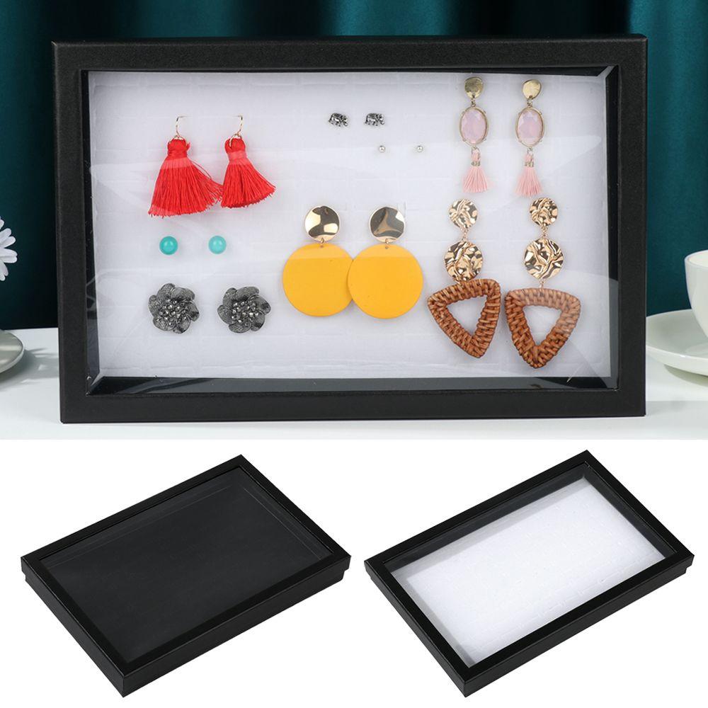 Luxury Show Case Container Women Earring Storage Case Jewelry Display Organizer Ring Box Tray Holder
