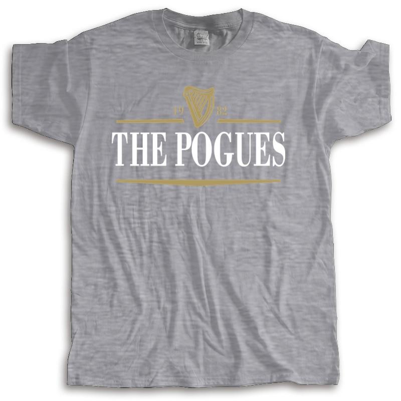 Men o-neck tshirt fashion brand t-shirt black new The Pogues T Shirt Irish Punk Rock Anarchy Man Brand T-shirt Bigger size