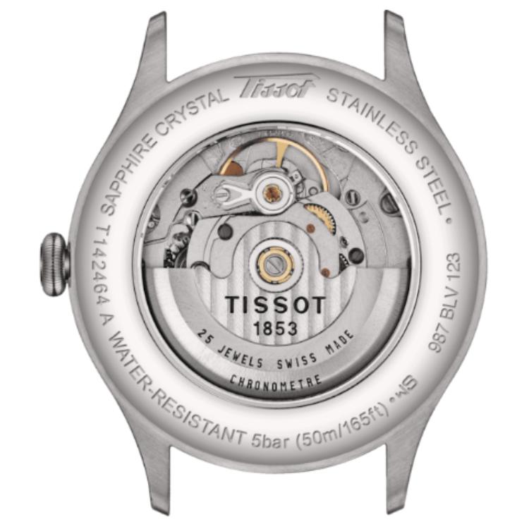 Tissot Automatic Mechanical Movement 50 Meter Water Resistance Men's Watches Watch 39mm White Dial T142.464.16.032.00