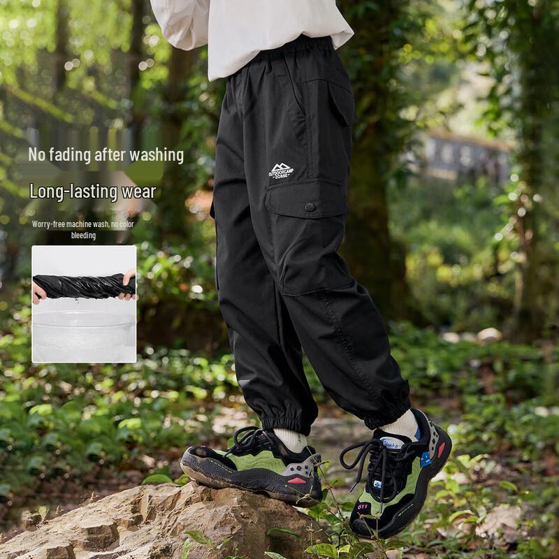 Zuoxi Boys' 2025 New Outdoor Sport Cargo Pants
