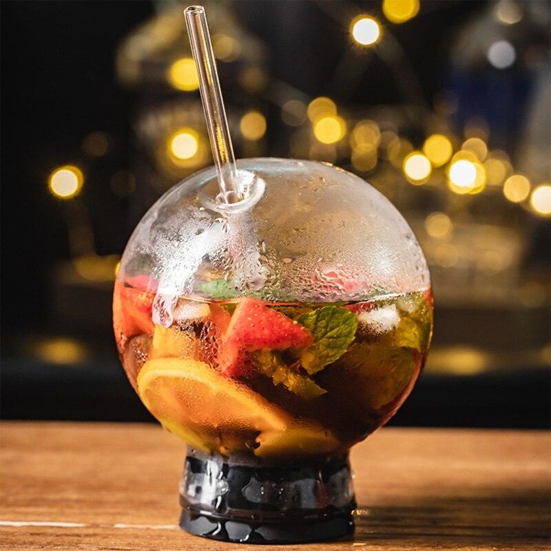 Cocktail, kreativer Ball, wiederverwendbar, Strohhalm, Wein, Saft, Becher, Kaffee-Eimer, Bar, Hausparty.