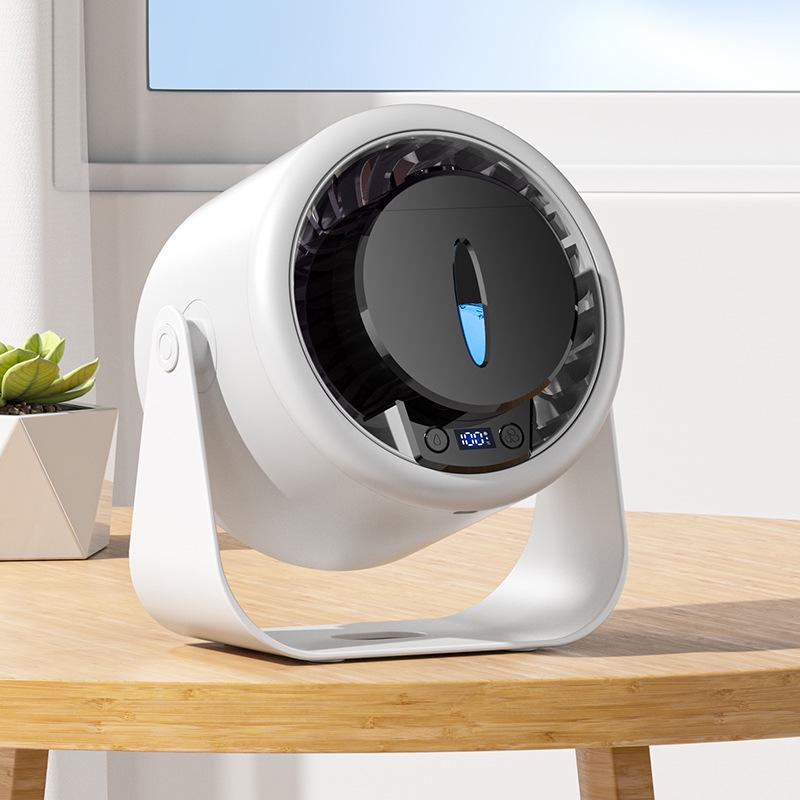 High-Power Wall-Mountable Desktop Fan with Type-C Charging & Digital Display