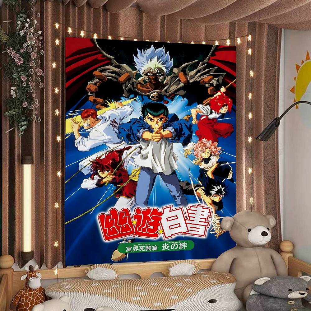 Anime YuYu Hakusho Printed Large Wall Tapestry Cheap Hippie Wall Hanging Bohemian Wall Tapestries Mandala INS Home Decor