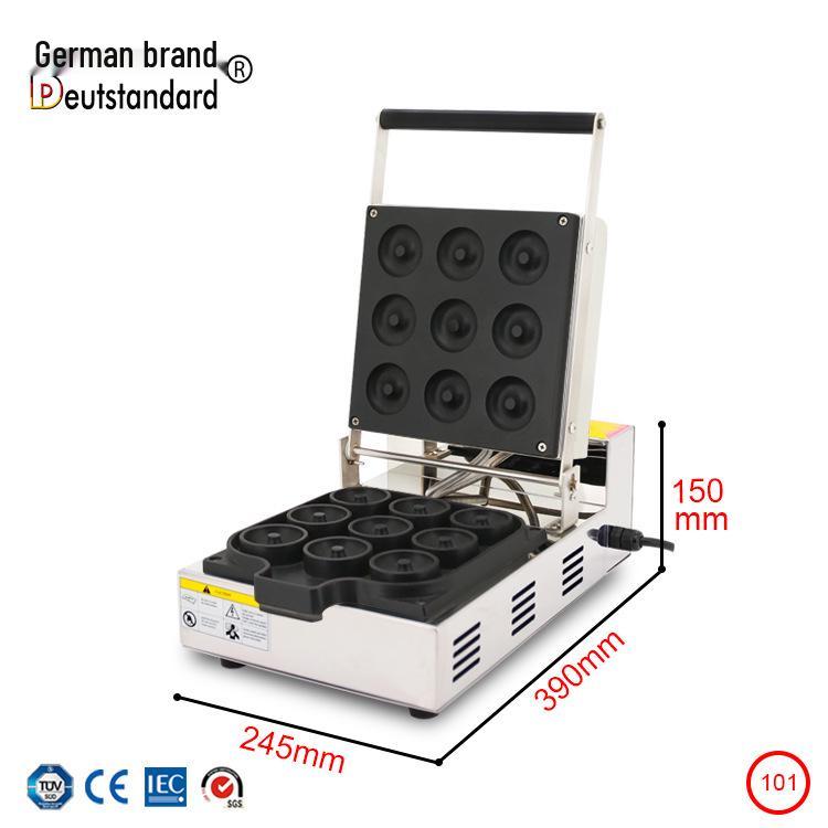 Commercial Non-stick Donut & Waffle Maker for Snack Stalls