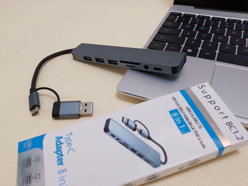 USB-C Expansion Dock: 7-in-1/8-in-1 Laptop, Tablet, Phone Hub Converter