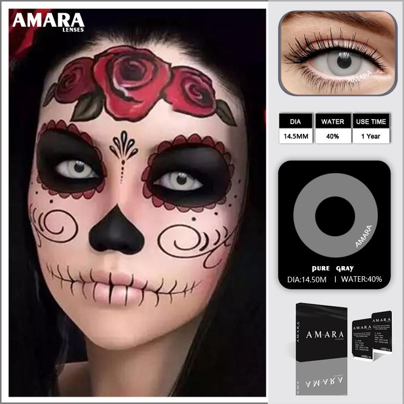 AMARA 1 Paar PURE Series Augen-Cosplay-Kontaktlinsen in weicher Farbe, kosmetische Halloween-Kontaktlinsen
