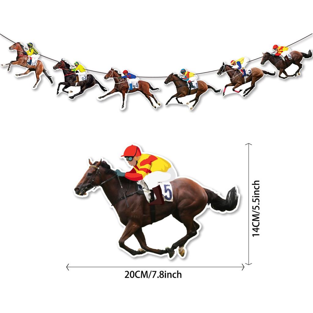 Horse Racing Party Banner Garlands International Horse Racing Theme Party Decoration Happy Boys Horse Birthday Party Decor