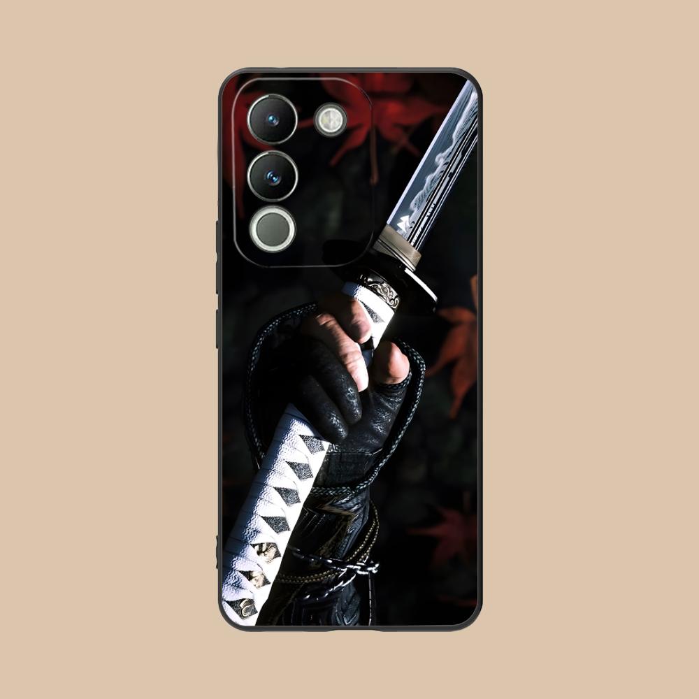 Katana Samurai Ronin Sakura Phone Case for VIVO V60 V50 V40 V30 V29 V27 V25 V23 Pro Lite 5G Colorful Printing Cover Pretty Cover