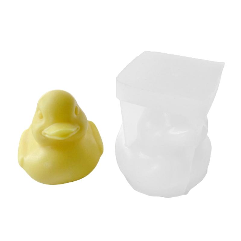 3D Little Yellow Duck Candle Silicone Mold Diy Duck  Epoxy Resin Mould Animal Candle Making Tools Soap Ice Cream Mold