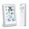 Estación Meteorológica Inalámbrica ORIA Estación de Pronóstico Digital Monitor de Temperatura y Humedad Termómetro Interior Exterior con Sensor