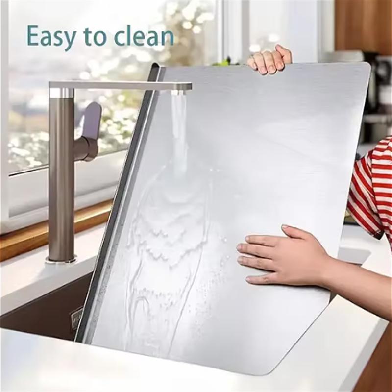 1pc 304 stainless steel cutting board double-sided kneading panel vegetable fruit meat baking cutting board kitchenware