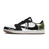 Travis Scott X Air Jordan 1 Vintage Basketballschuhe Unisex Low-Top Grün DZ4137-700(Team1698- 7.0 )