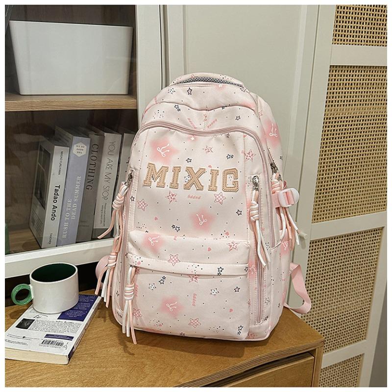 School Bag Women's New Japanese Ins High Value, Fresh and Sweet Star Makeup Bag, Light and Largecapacity Backpack