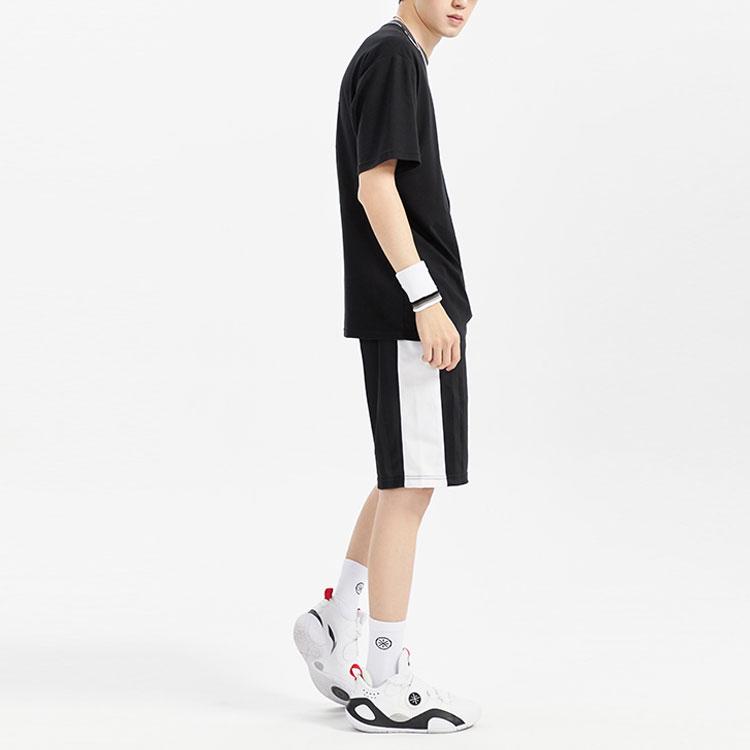 Li-Ning Wade Series Casual Loose Printed Short Sleeve T-Shirt Men Tops Black AHSQ159-1