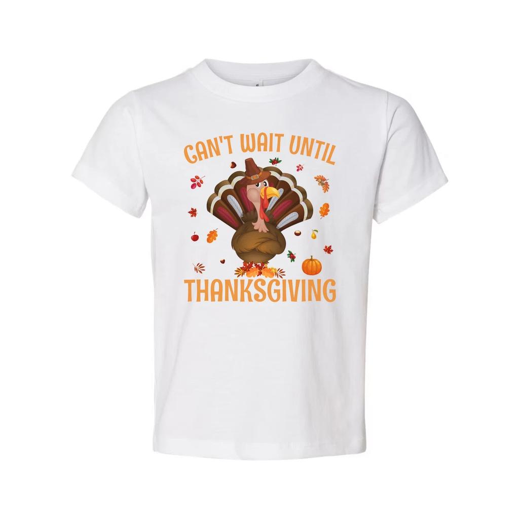Unisex Thanksgiving T Shirt Cant Wait Until Thanksgiving Cartoon Turkey With Aut