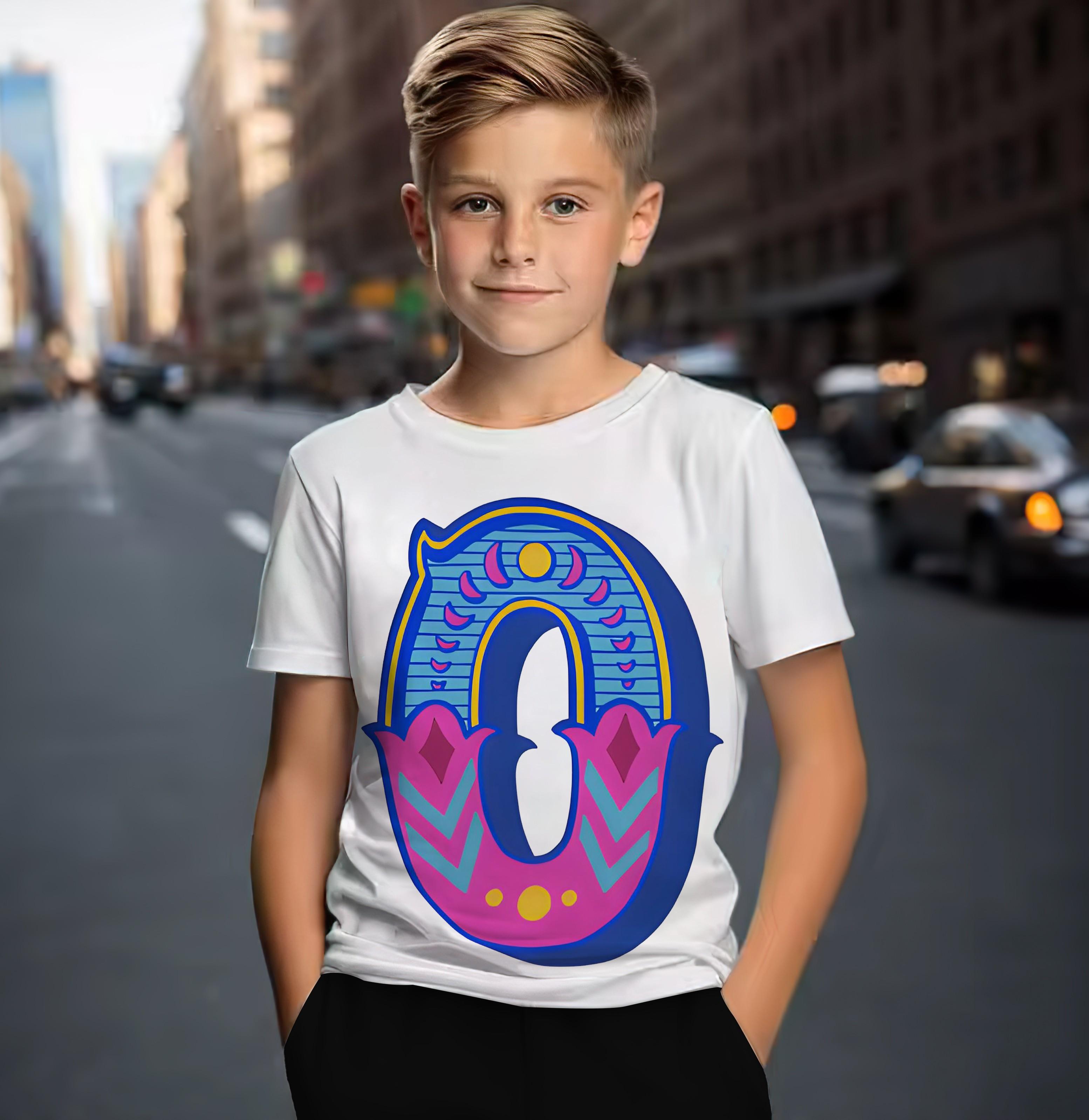 Summer Fashion New Children s T-shirt Round Neck Short Sleeve Children s Clothing Men s and Women s Clothing 100